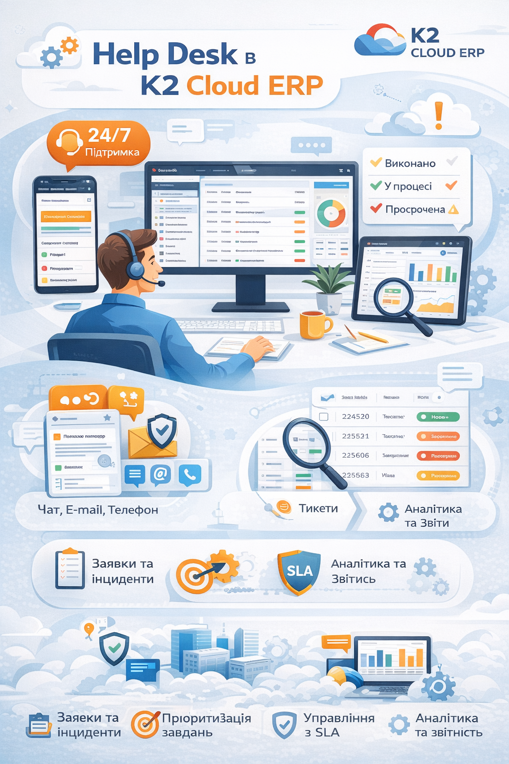Help Desk в K2 ERP + WMS/CRM/ТОІР: екосистема K2 ERP для росту