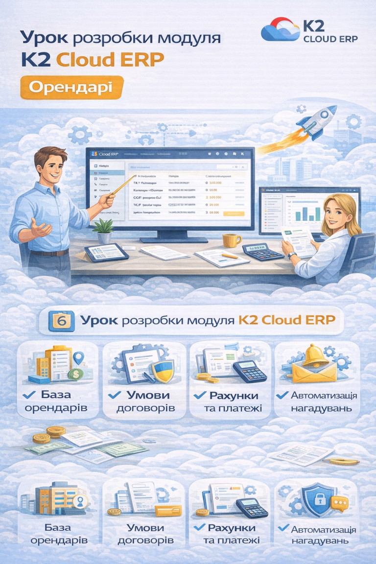 Швидка розробка в K2 ERP. Модуль Орендарі + WMS/CRM/ТОІР: екосистема K2 ERP для росту