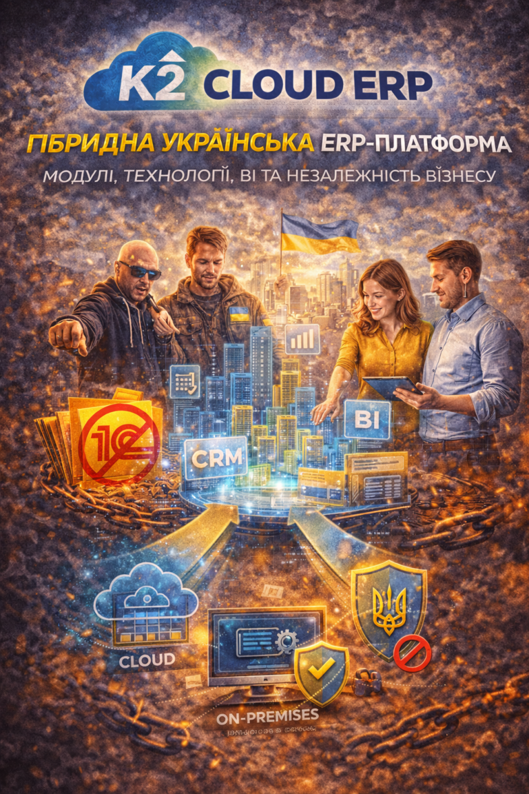 K2 ERP + WMS/CRM/ТОІР: екосистема K2 ERP для росту