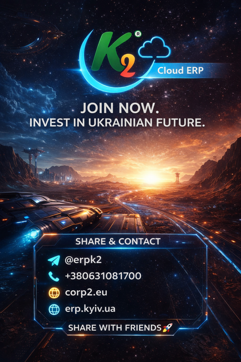 Не чекайте готового. Заходьте в українську ERP зараз + WMS/CRM/ТОІР: екосистема K2 ERP для росту
