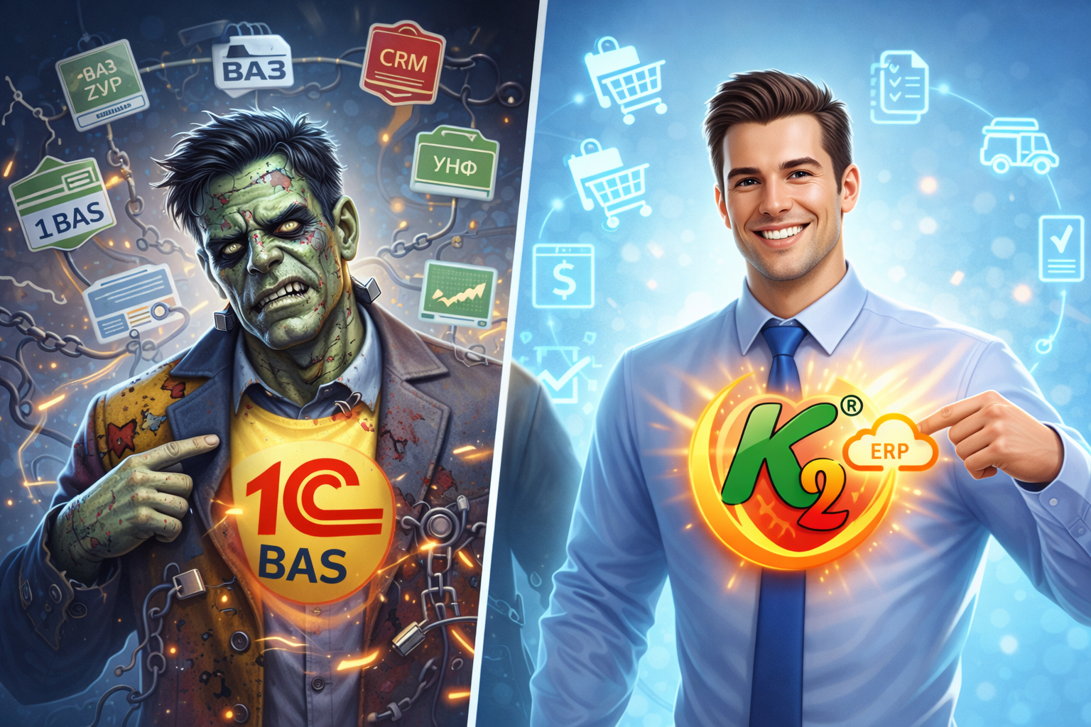 🧟‍♂️ Програмний Франкенштейн + WMS/CRM/ТОІР: екосистема K2 ERP для росту