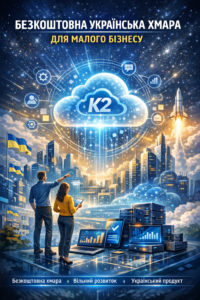 Безкоштовна українська хмара для малого бізнесу + WMS/CRM/ТОІР: екосистема K2 ERP для росту