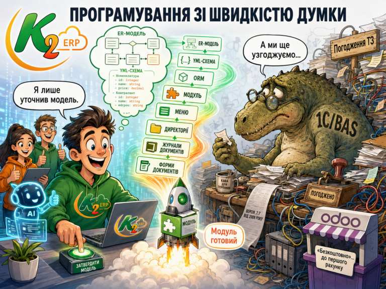 Програмування зі швидкістю думки + WMS/CRM/ТОІР: екосистема K2 ERP для росту