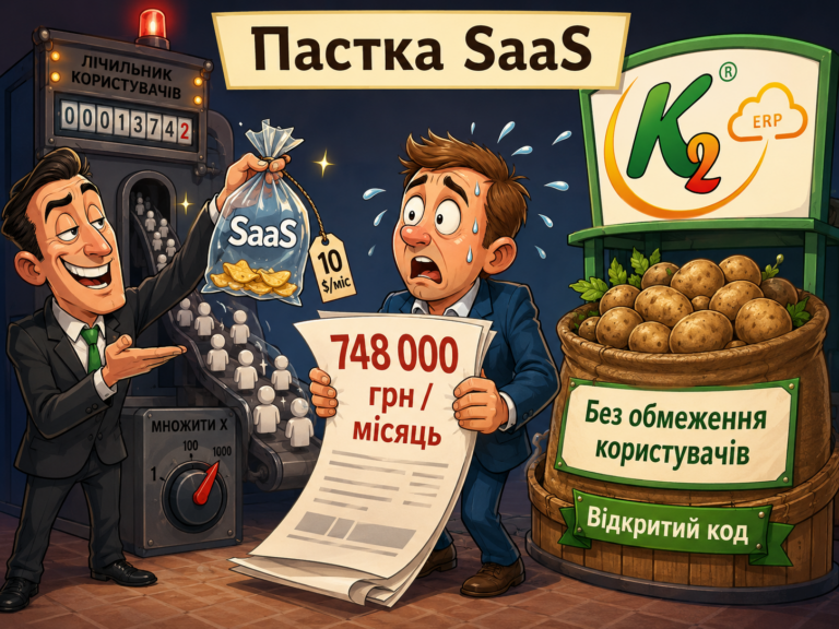 Пастка SaaS-систем + WMS/CRM/ТОІР: екосистема K2 ERP для росту